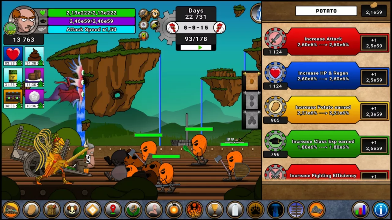 Farmer Against Potatoes Idle