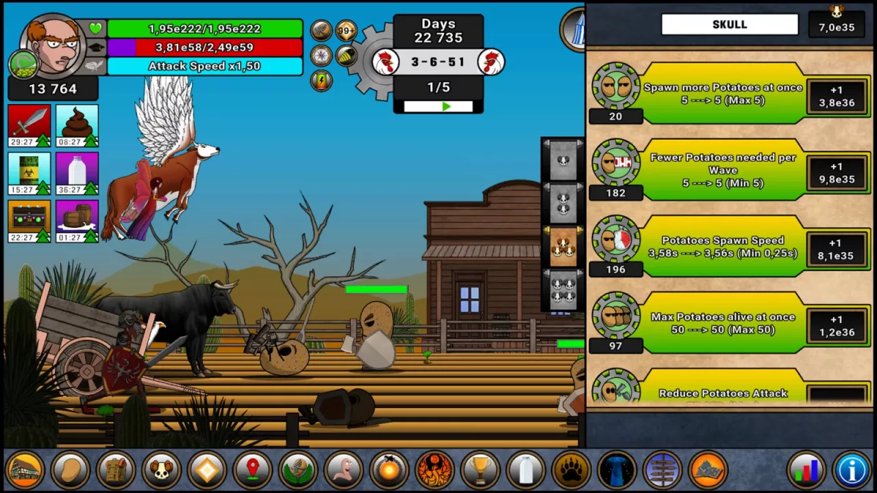 Farmer Against Potatoes Idle