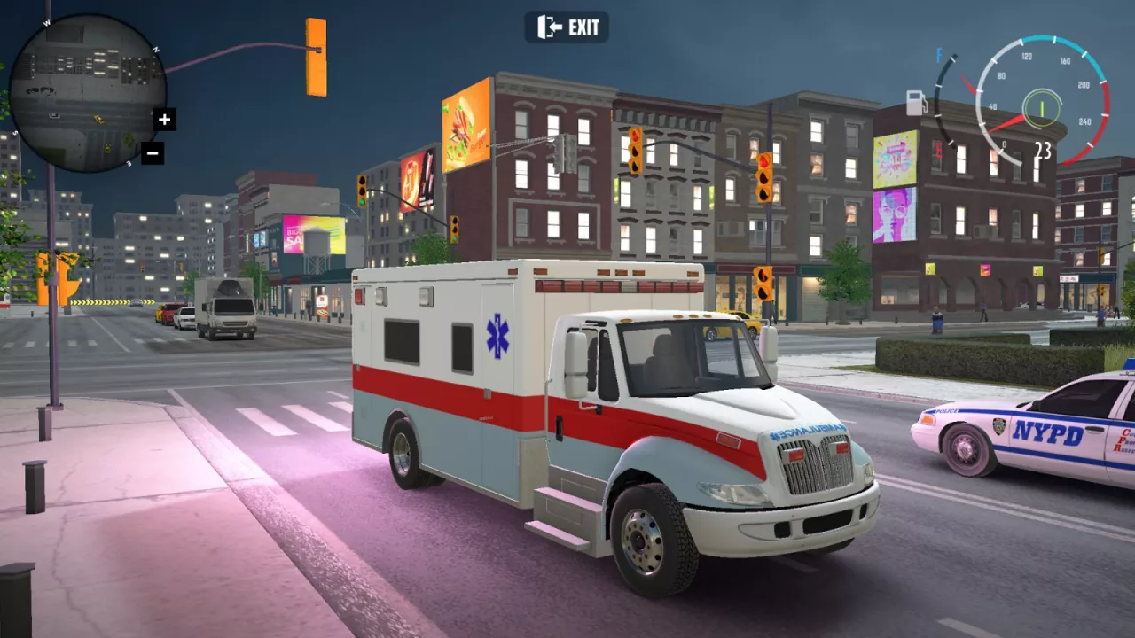 City Ambulance Car Driving