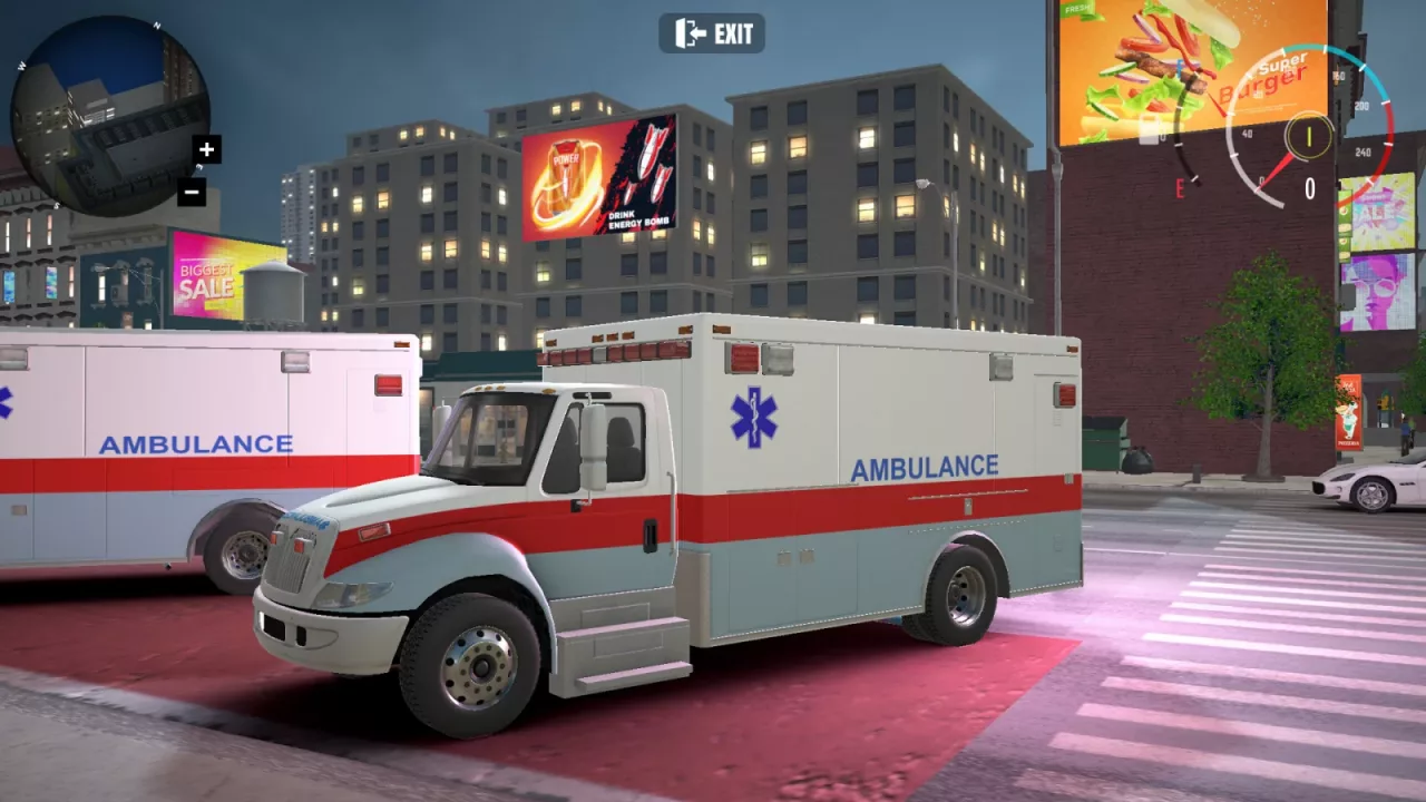 City Ambulance Car Driving