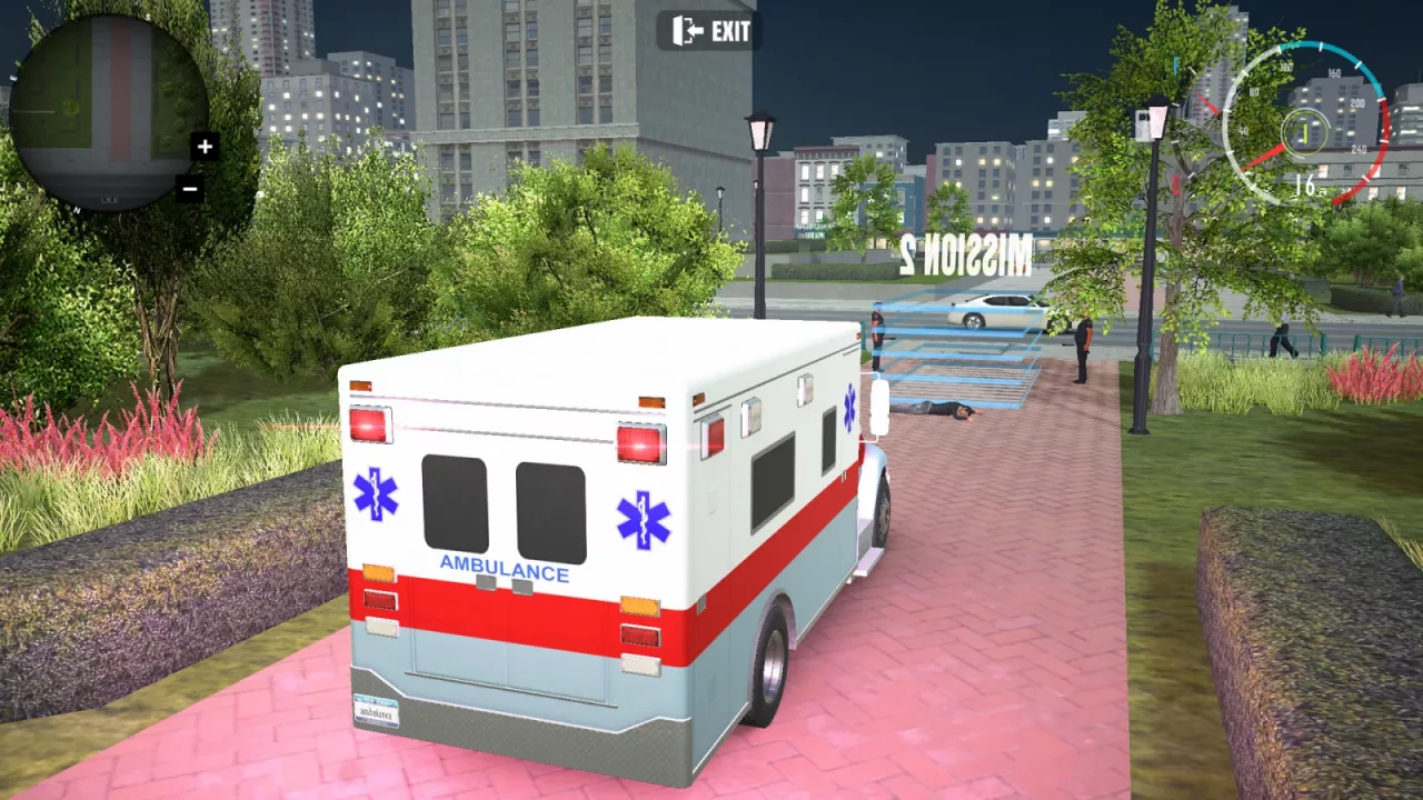 City Ambulance Car Driving