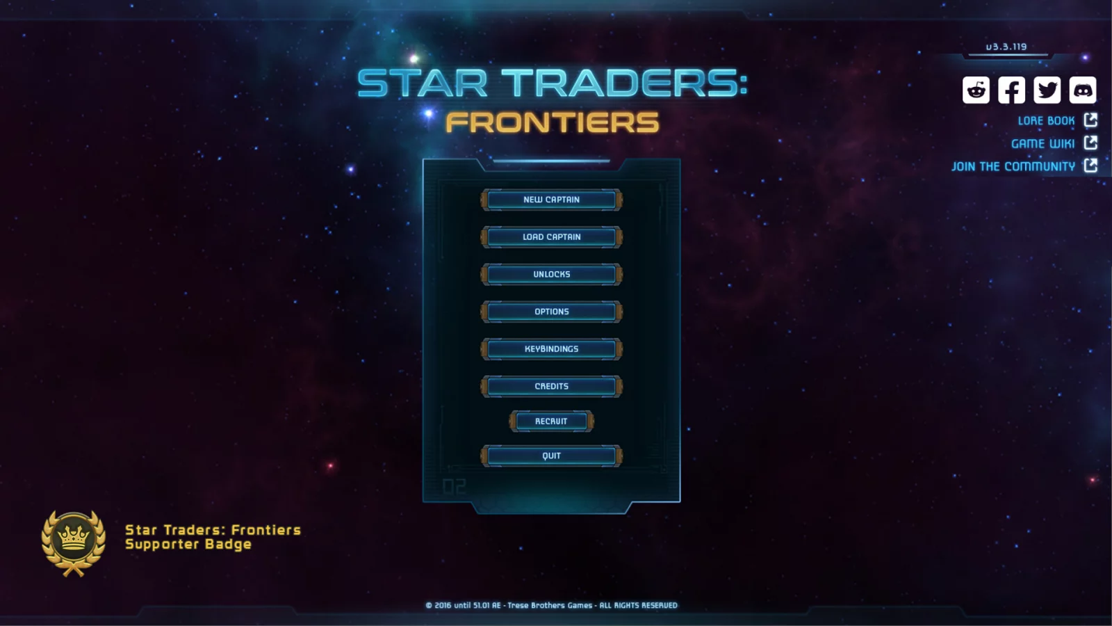 Star Traders: Frontiers Supporter Badge
