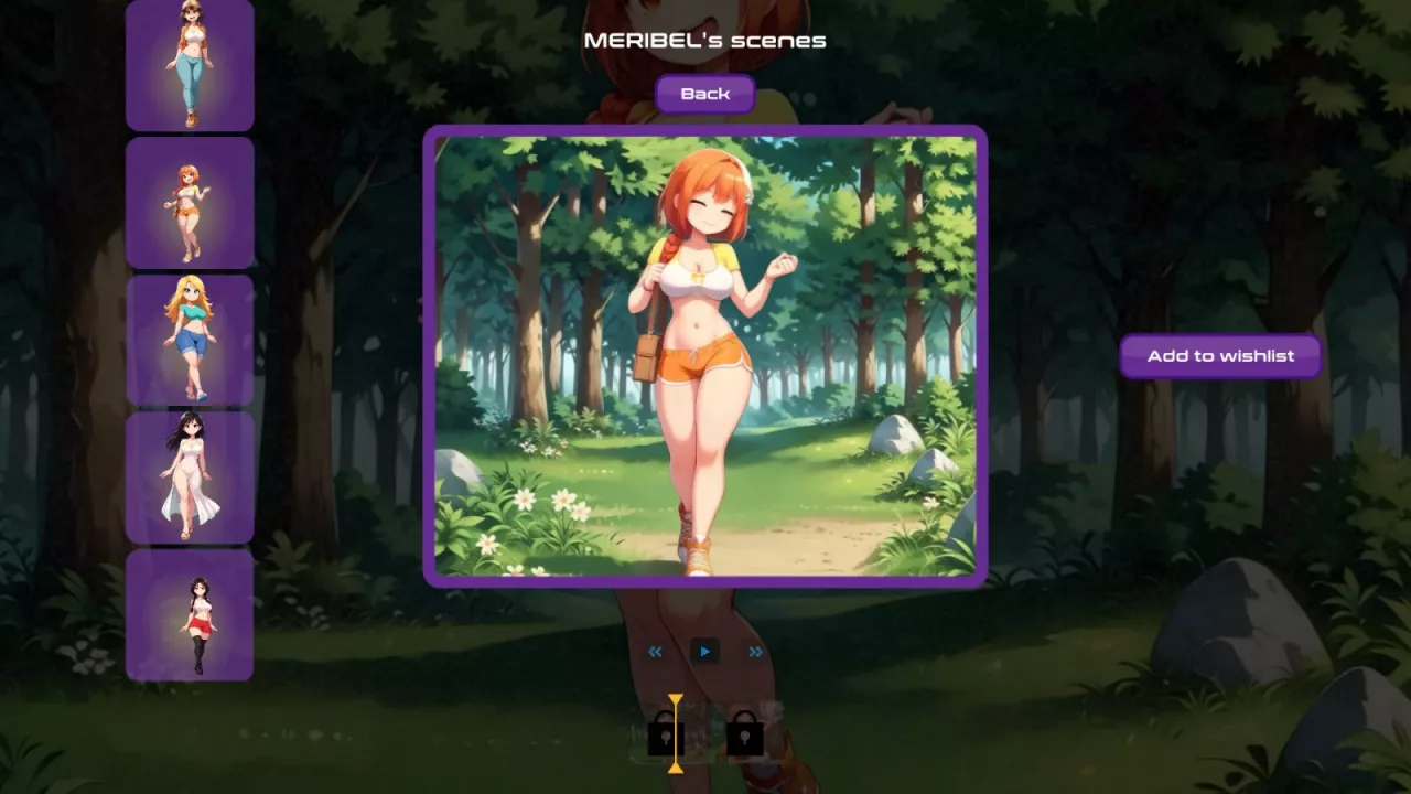 Sexy walk through the woods