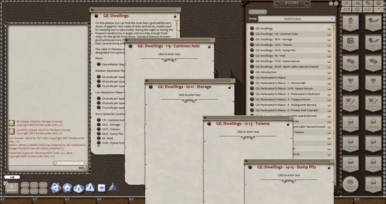 Fantasy Grounds - 0ones Colorprints #8: Gnoll Enclave (Map Pack)