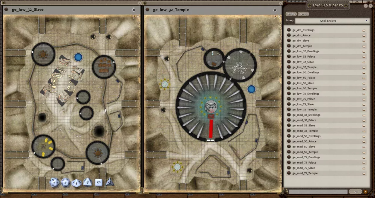 Fantasy Grounds - 0ones Colorprints #8: Gnoll Enclave (Map Pack)