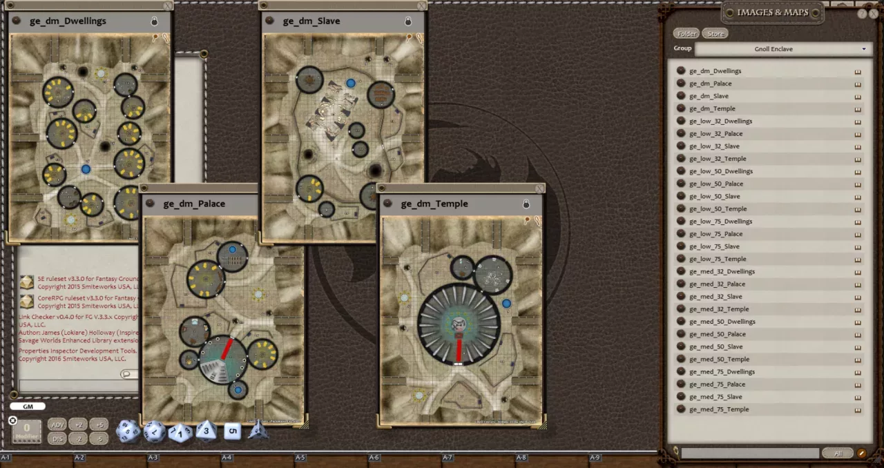 Fantasy Grounds - 0ones Colorprints #8: Gnoll Enclave (Map Pack)