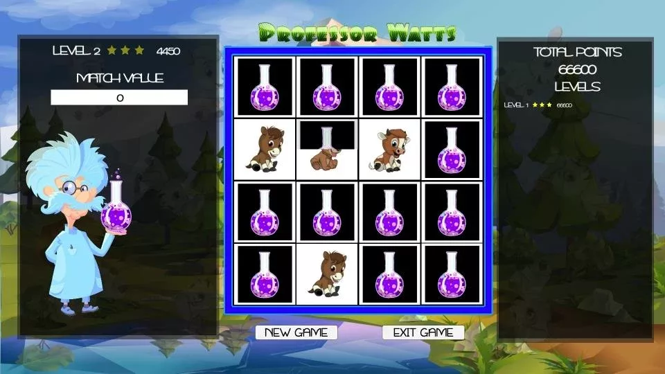 Professor Watts Memory Match: Cute Animals