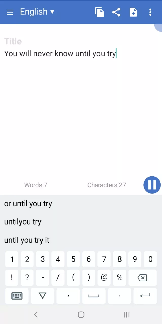 Voice to text