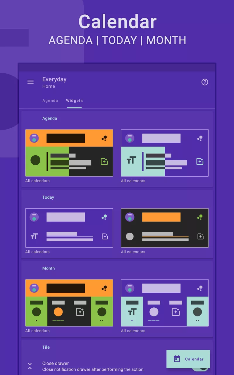 Everyday: Calendar Widget