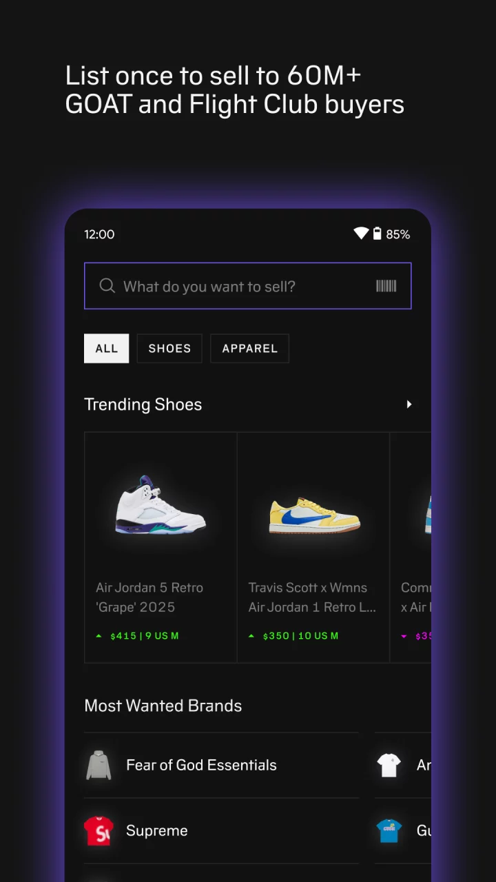 alias: sell sneakers + apparel