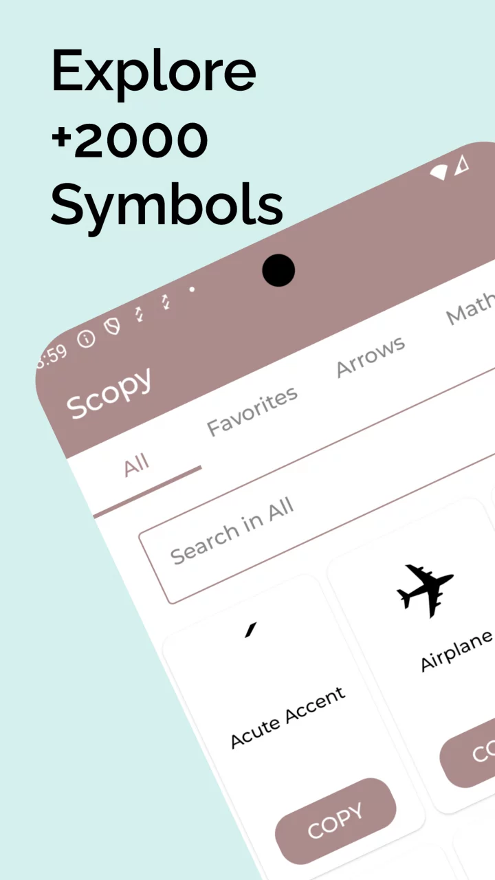 Scopy: Symbols, Fonts, Kaomoji