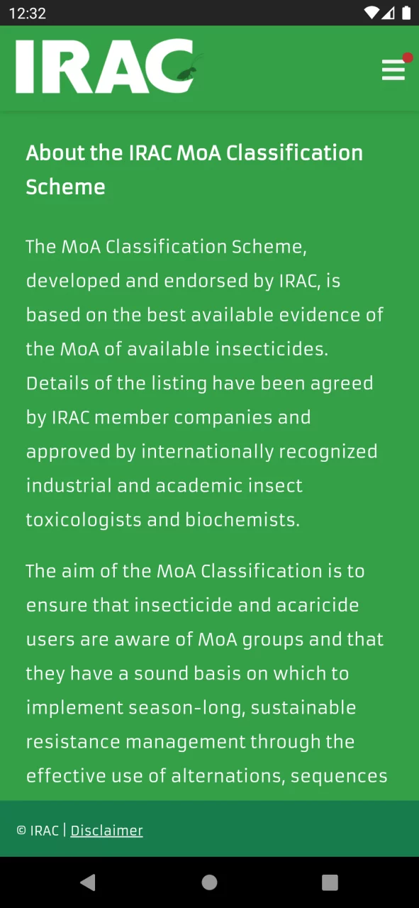 IRAC Mode of Action