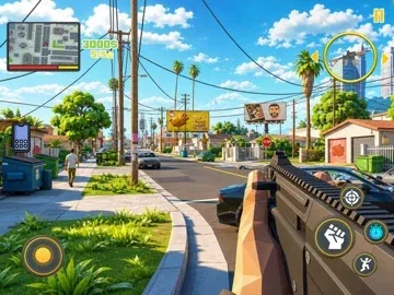 Гангстер Чувак Theft War Игры