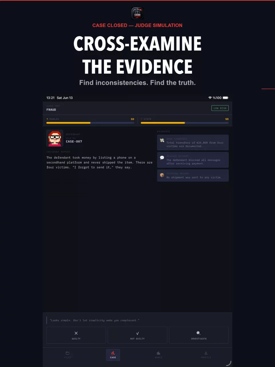 Case Closed: The Bench