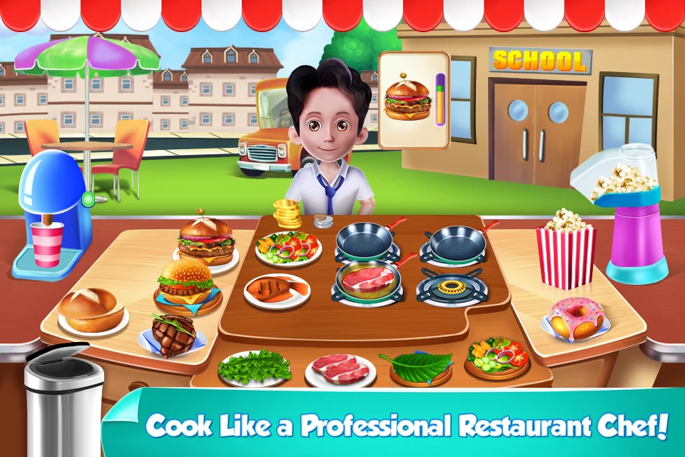 Food Truck Cafe Game for Girls