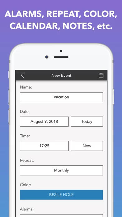 Countdown to Big Events