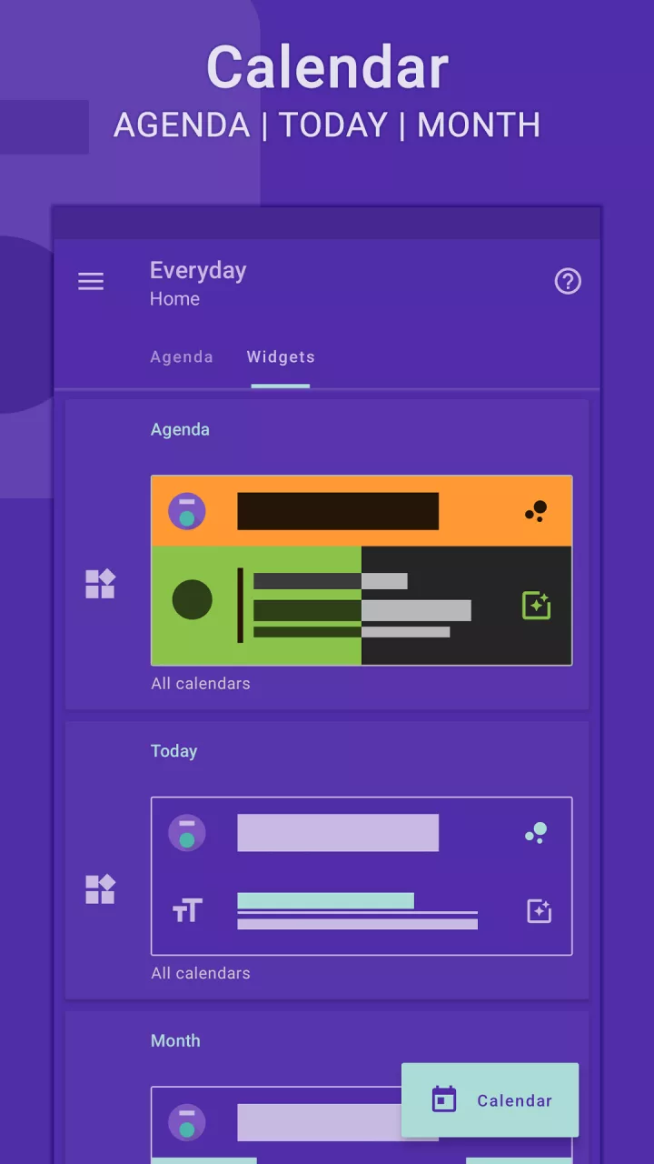 Everyday: Calendar Widget