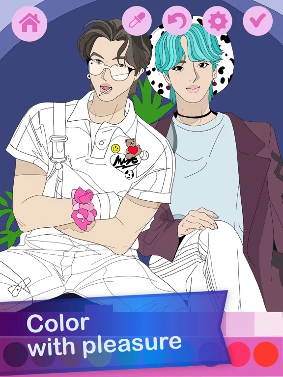 Kawaii Anime Coloring Book
