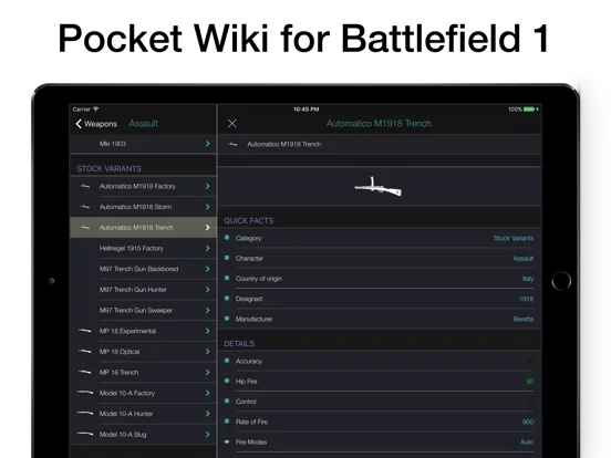 Pocket Wiki for Battlefield 1