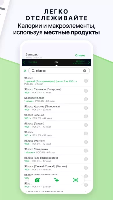 Счетчик Калорий от fatsecret