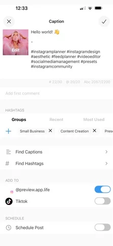 PREVIEW: Planner for Instagram
