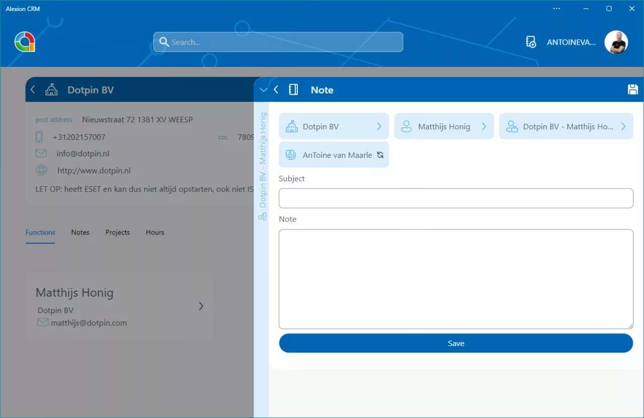 Alexion CRM App