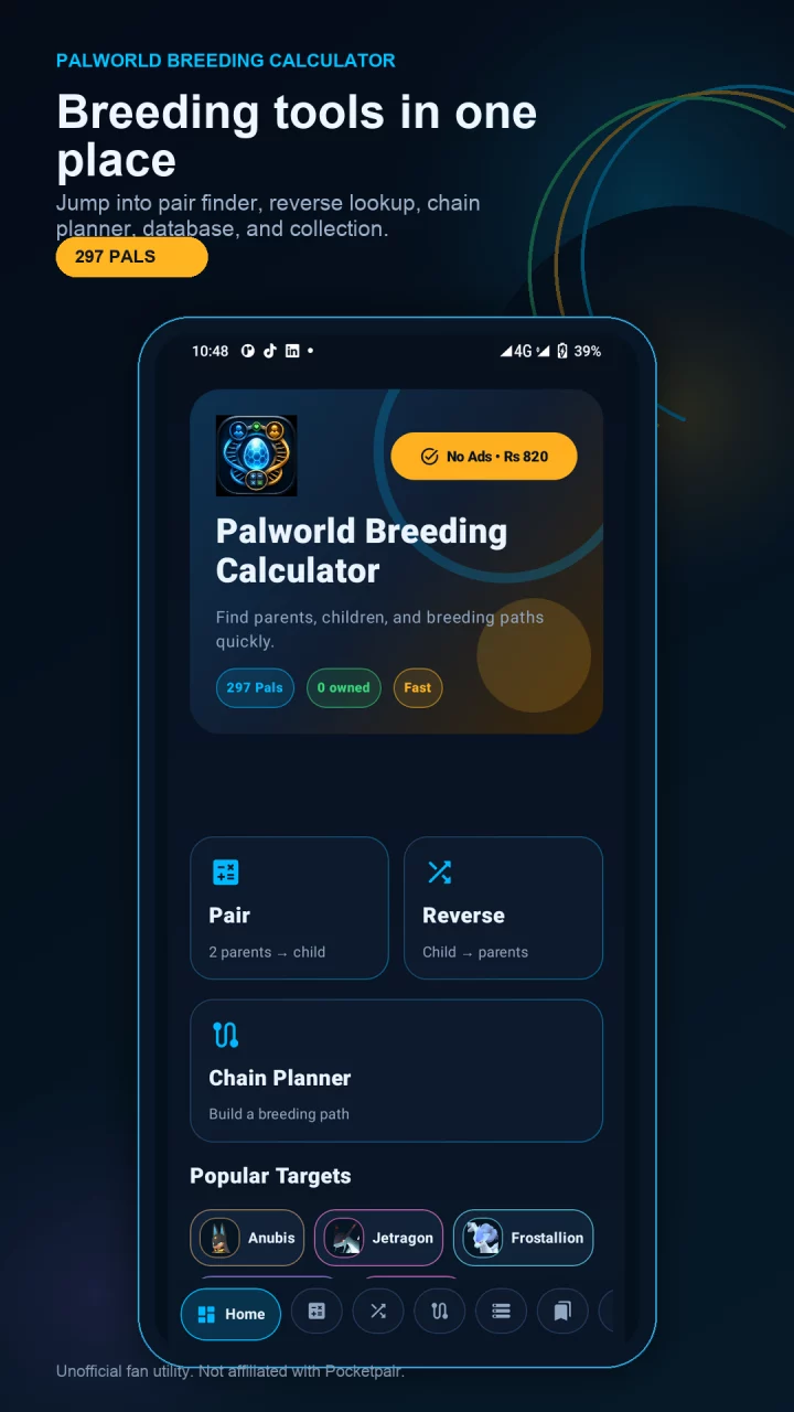 Palworld Breeding Calculator