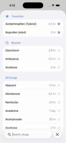 HalfLife Medication Calculator