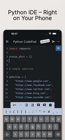 Python Coding Editor & IDE App