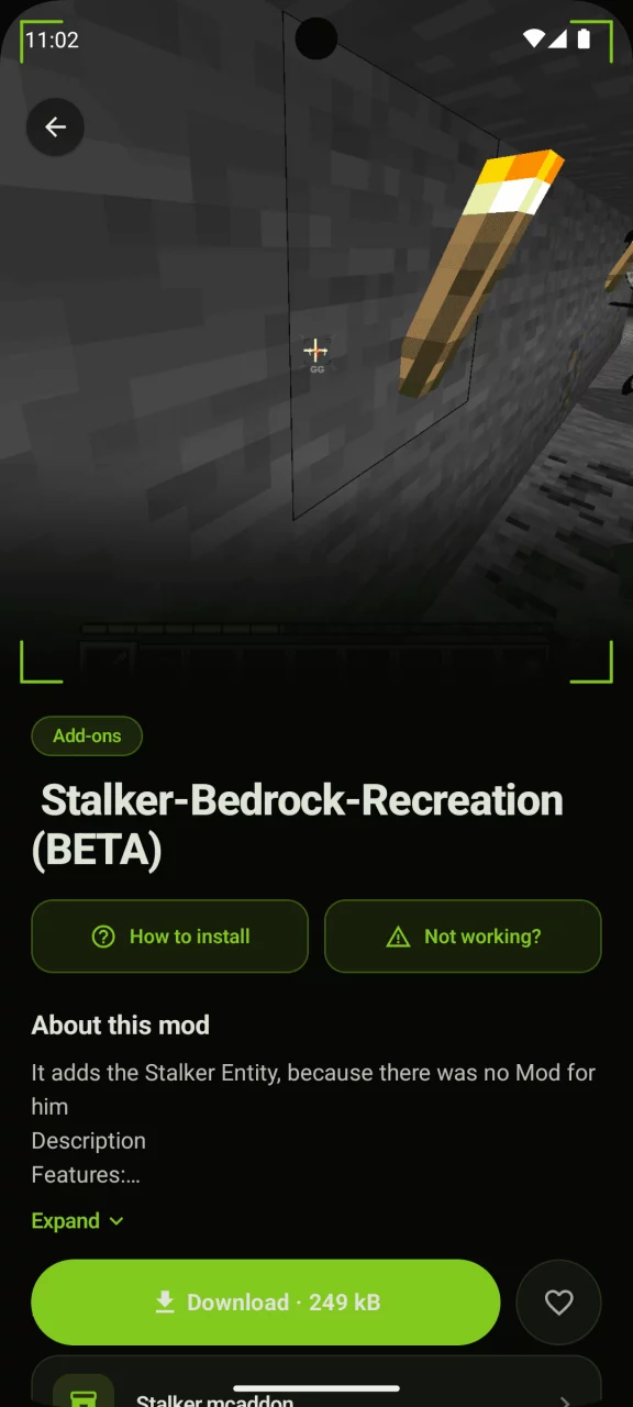 Stalker Mod for Minecraft PE