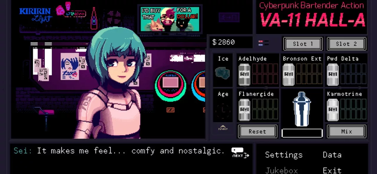 VA-11 Hall-A: Cyberpunk Bartender Action