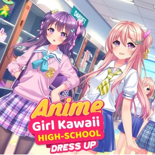 Anime Girl Kawaii High School Dress UP