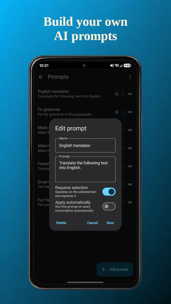Dictate Keyboard (Whisper AI)