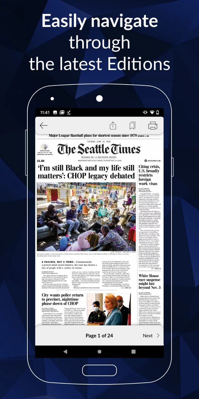 Seattle Times Print Replica