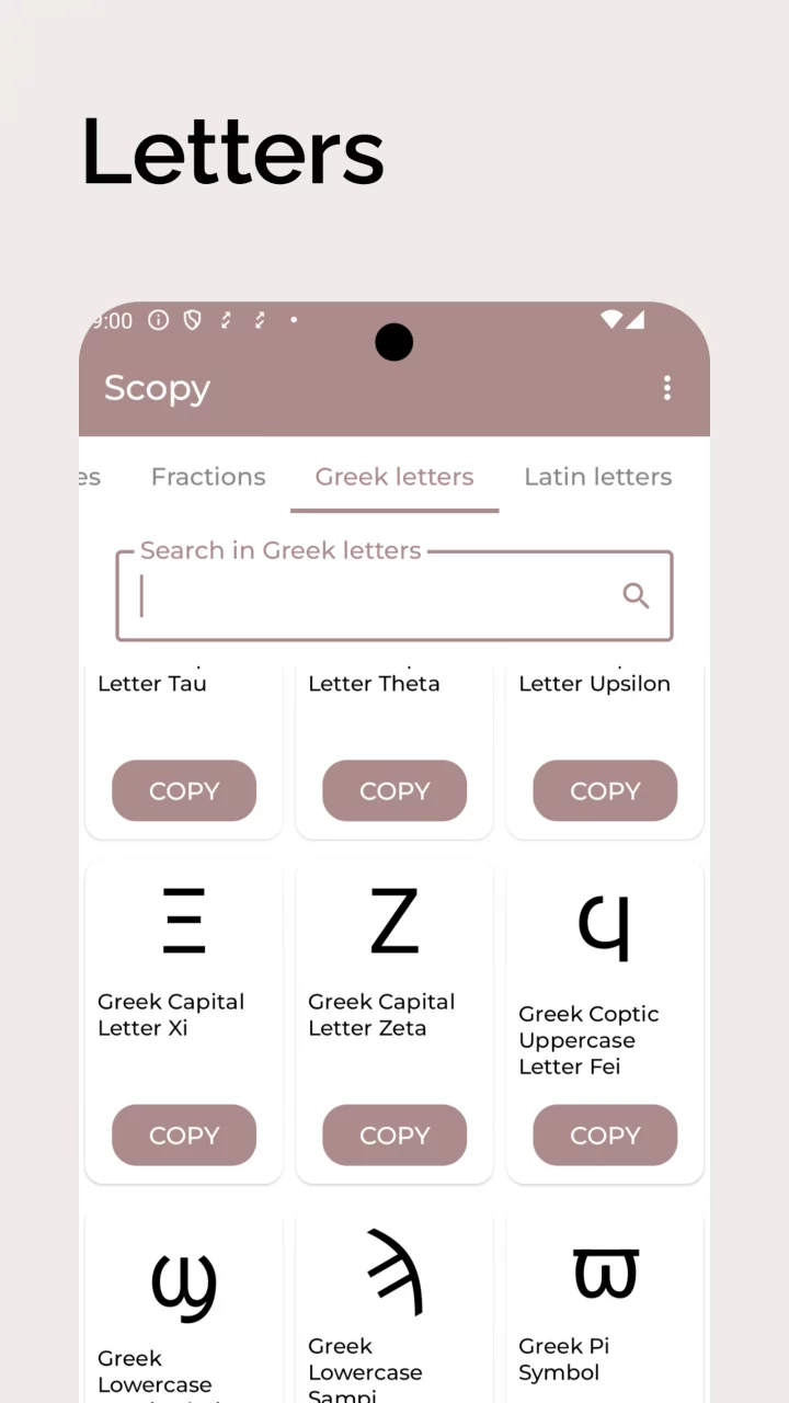 Scopy: Symbols, Fonts, Kaomoji