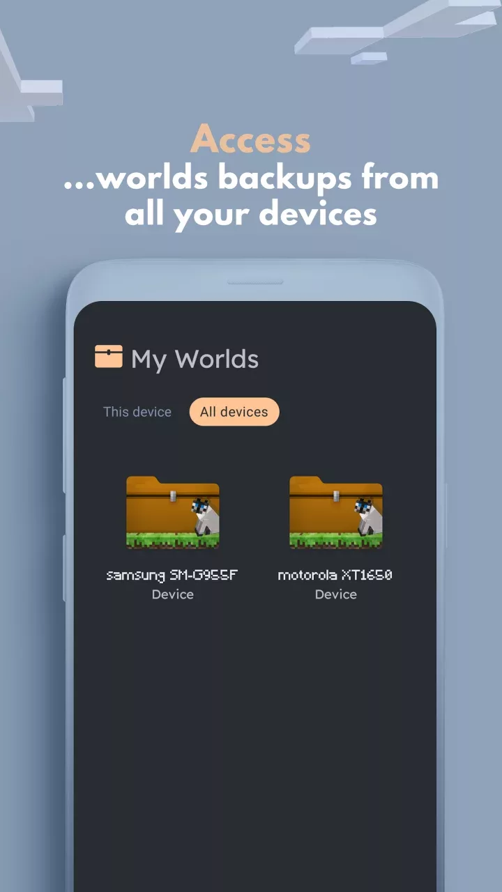 Backup for Minecraft PE