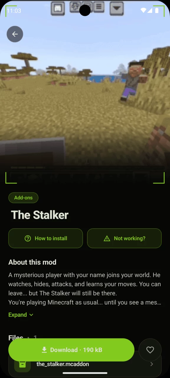 Stalker Mod for Minecraft PE