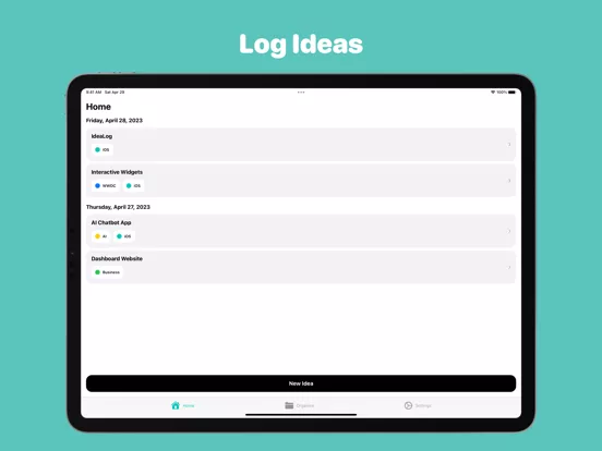 Thoughts & Ideas List: IdeaLog