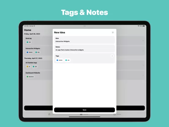 Thoughts & Ideas List: IdeaLog