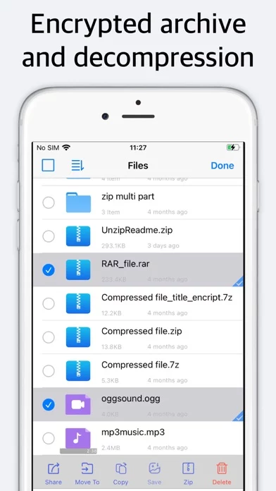 Unzip - открыть zip,rar,7z