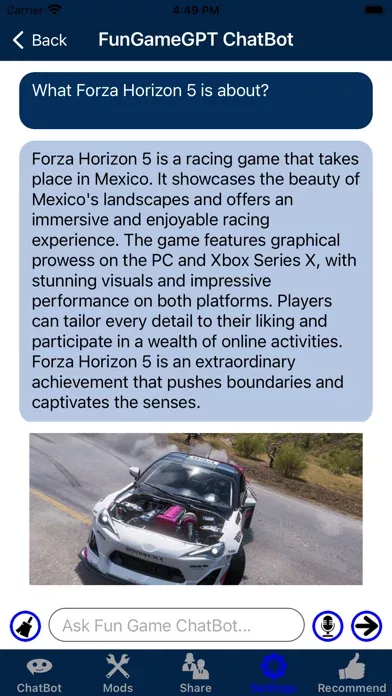 FunGameGPT for Forza Horizon 5