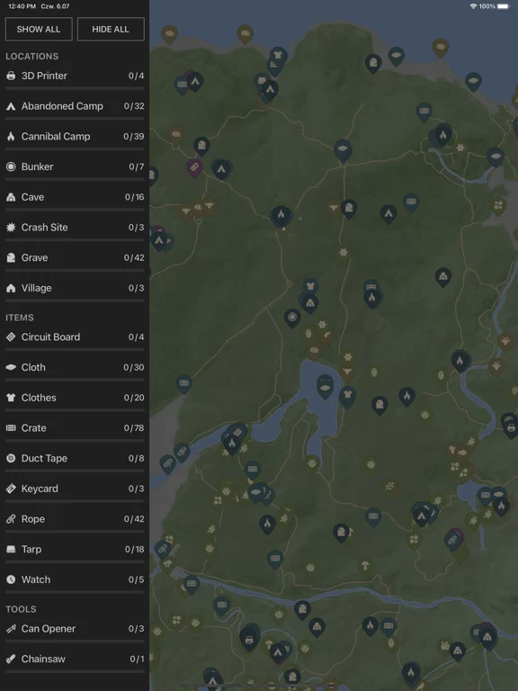 Map for Sons of the Forest