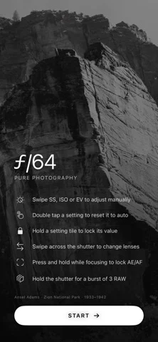f/64 - RAW Camera