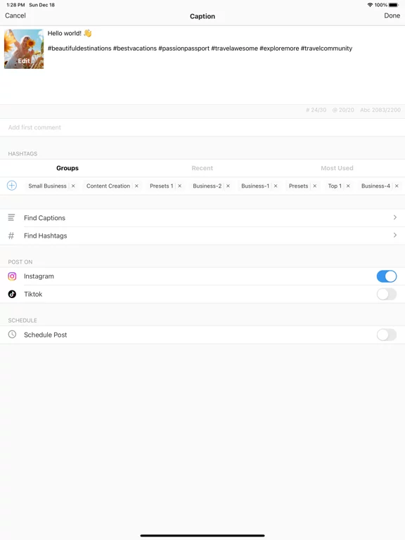 PREVIEW: Planner for Instagram