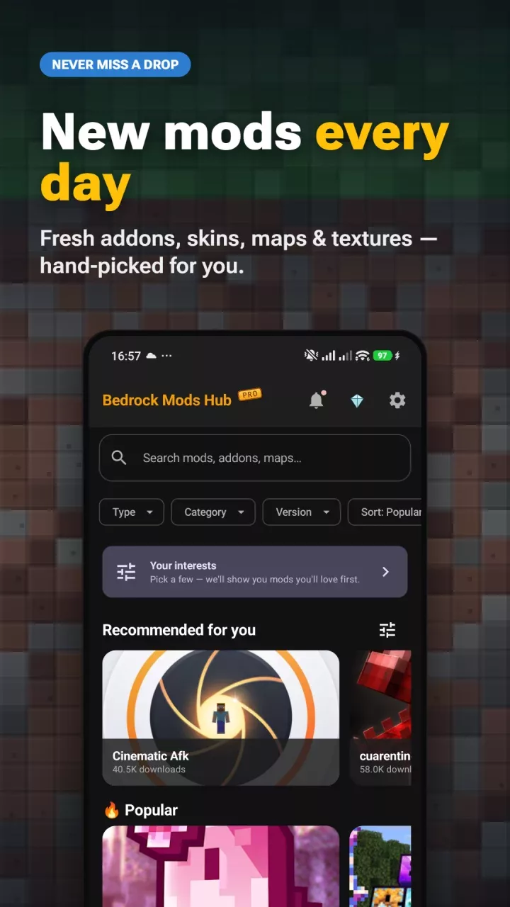 MC Bedrock Mods for Minecraft