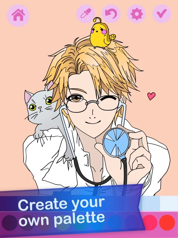 Kawaii Anime Coloring Book