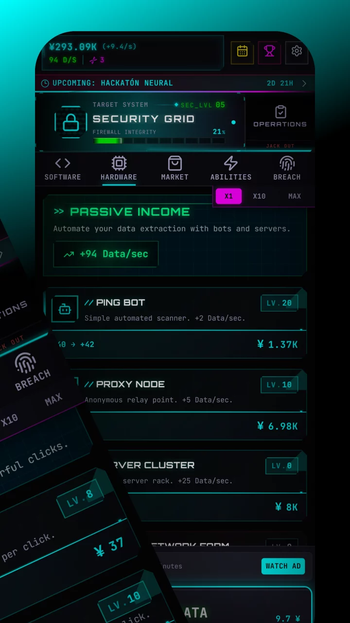 Neon Protocol: Idle Cyberpunk