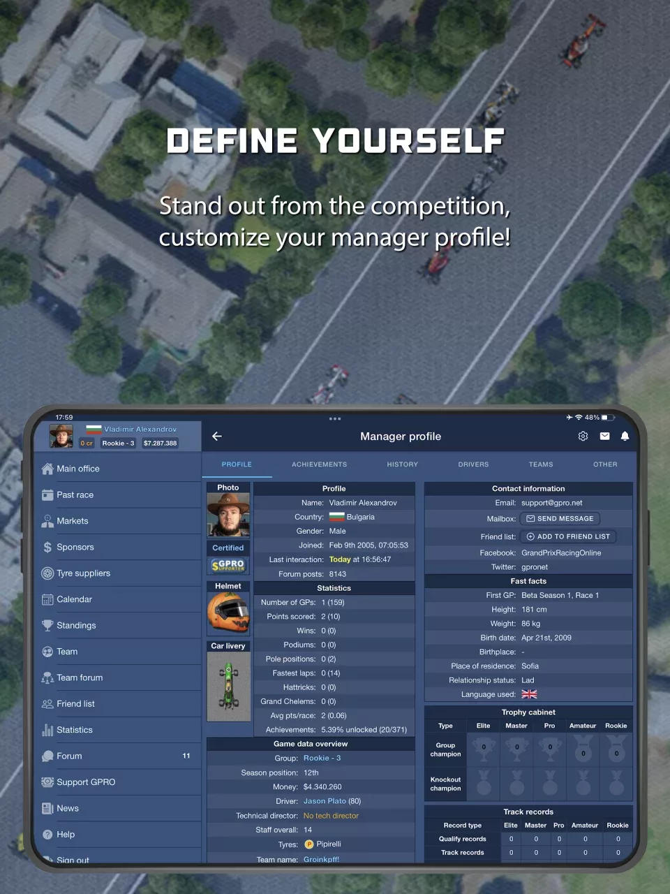 GPRO - Classic racing manager