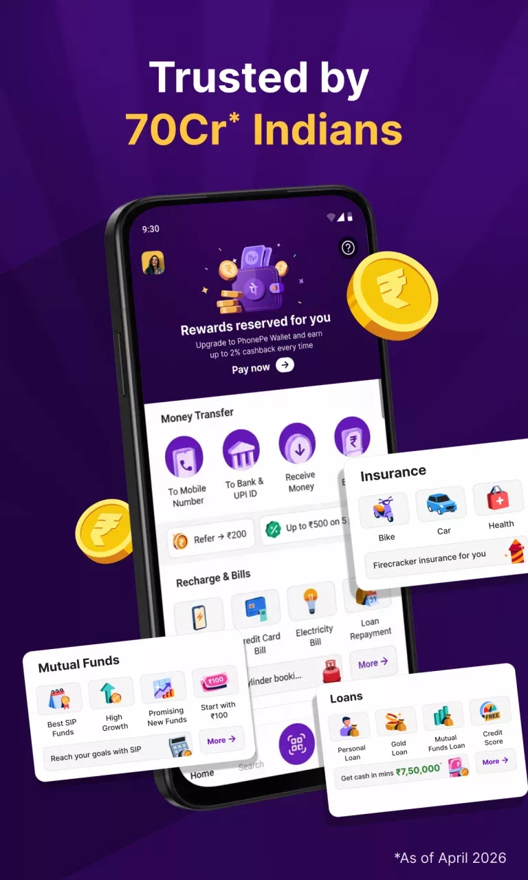 PhonePe UPI Payments, Loan App