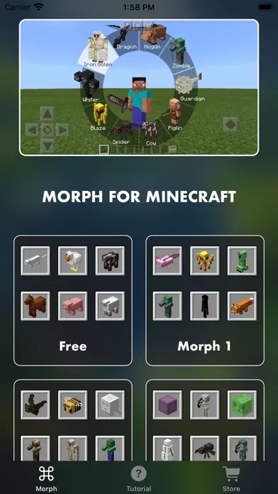 MCPE ADDONS - Morph Mods